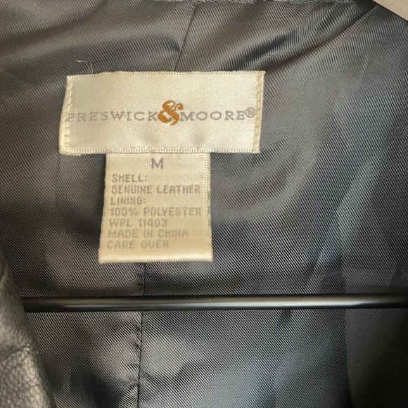 Preswick and Moore Women’s Black Leather Jacket Blazer Size Medium Soft Leather - Picture 4 of 8